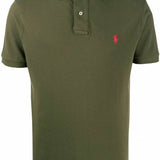 Camisa Gola Polo Ralph Lauren Masculina Custom Fit - Verde Musgo