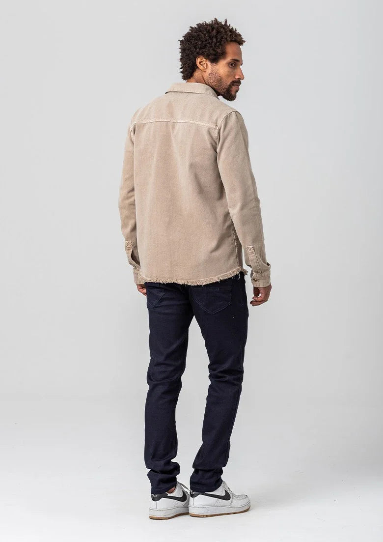 Camisa Sarja Rock e Soda Masculina - Kaqui / 45800