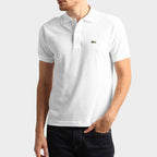 Camisa Gola Polo Lacoste Regular Fit Branca