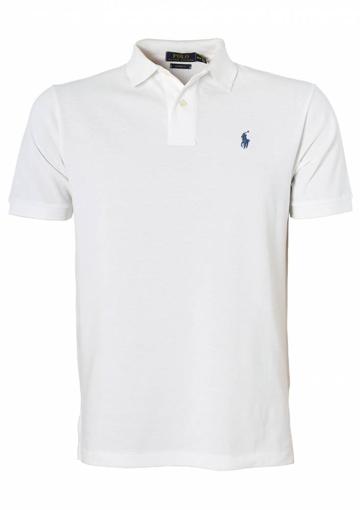 Camisa Gola Polo Ralph Lauren Masculina Custom Fit - Branca