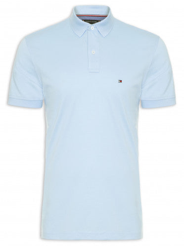 Camisa Gola Polo Tommy Hilfiger Masculina Coupe Sur Ivy - Azul Bebê