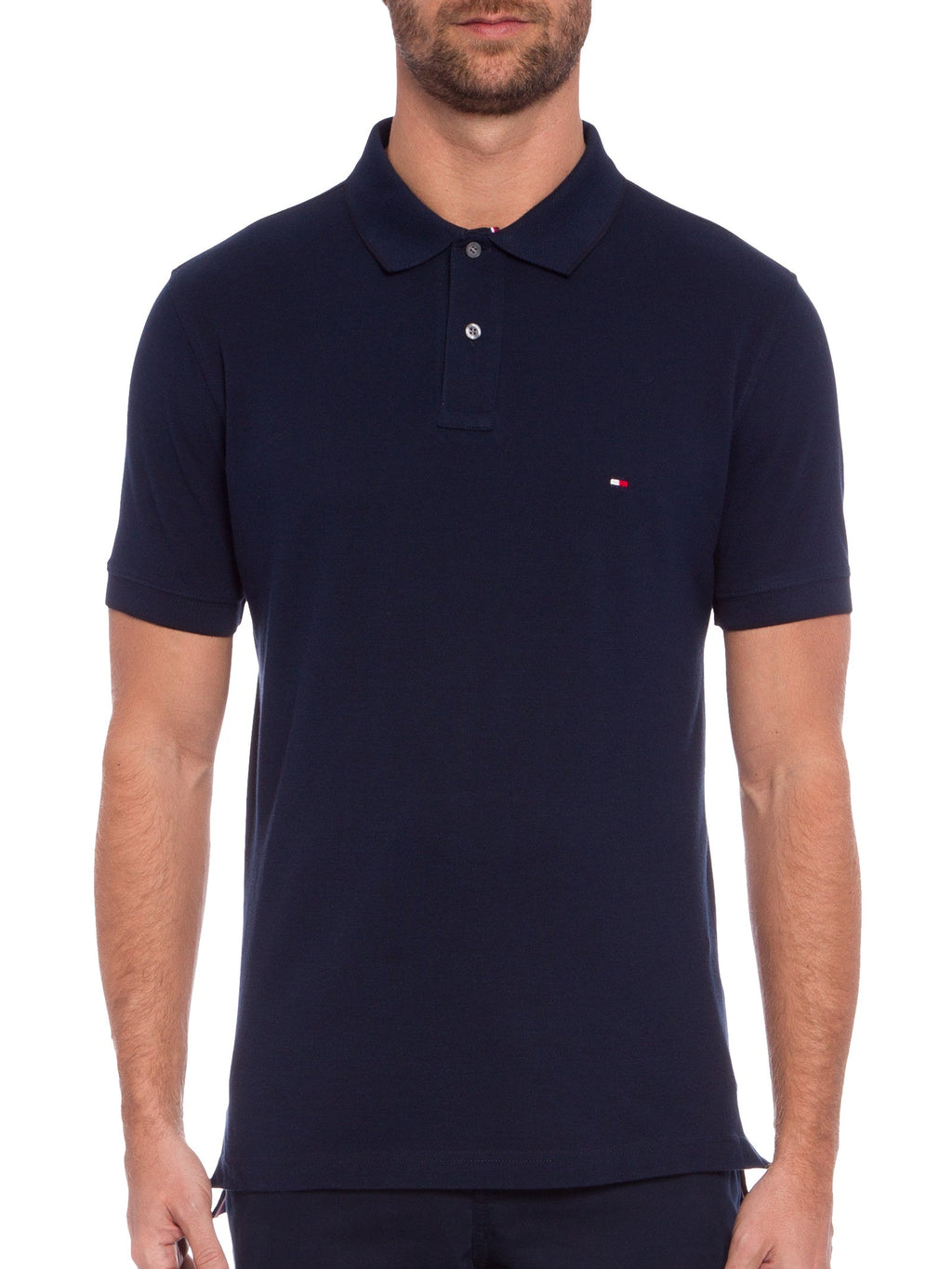 Camisa Gola Polo Tommy Hilfiger Masculina Coupe Sur Ivy - Azul Marinho
