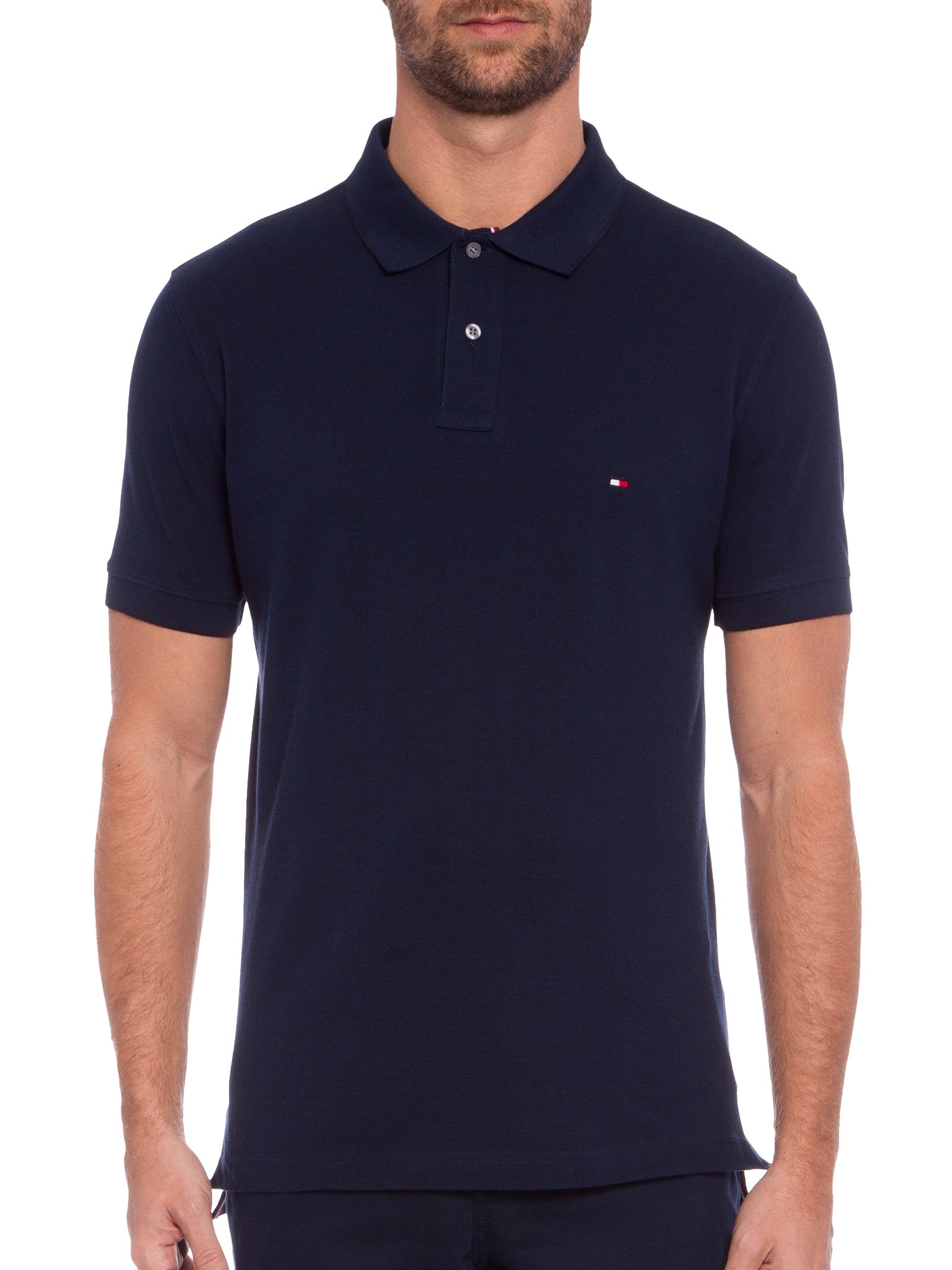 Camisa Gola Polo Tommy Hilfiger Masculina Coupe Sur Ivy - Azul Marinho