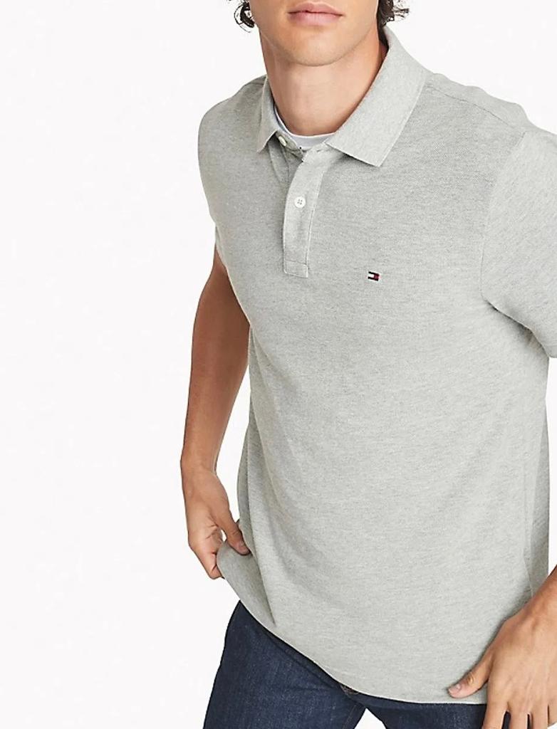 Camisa Gola Polo Tommy Hilfiger Masculina Coupe Sur Ivy - Cinza Claro
