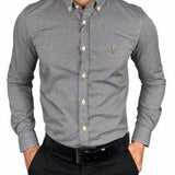 Camisa Social Ralph Lauren Oxford - Cinza Chumbo