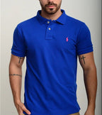 Camisa Gola Polo Ralph Lauren Masculina Custom Fit - Azul Royal