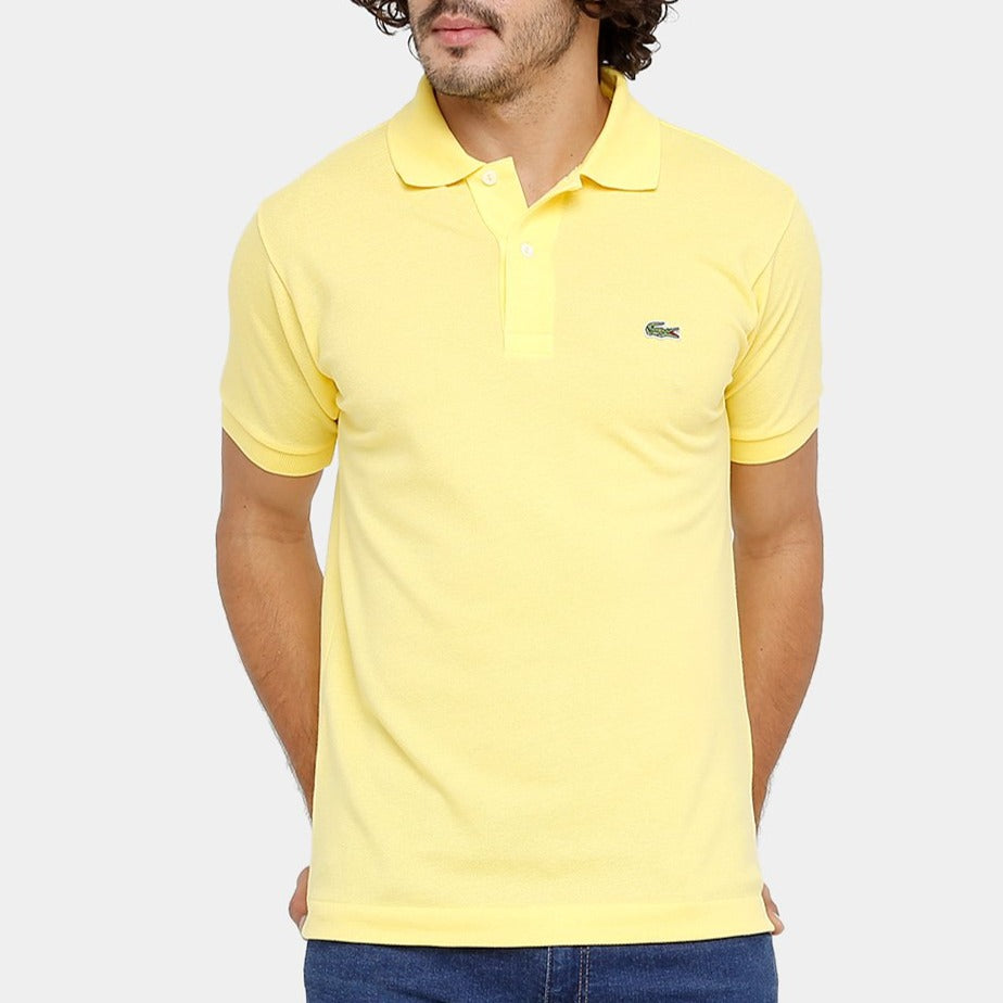 Camisa Gola Polo Lacoste Regular Fit Amarela