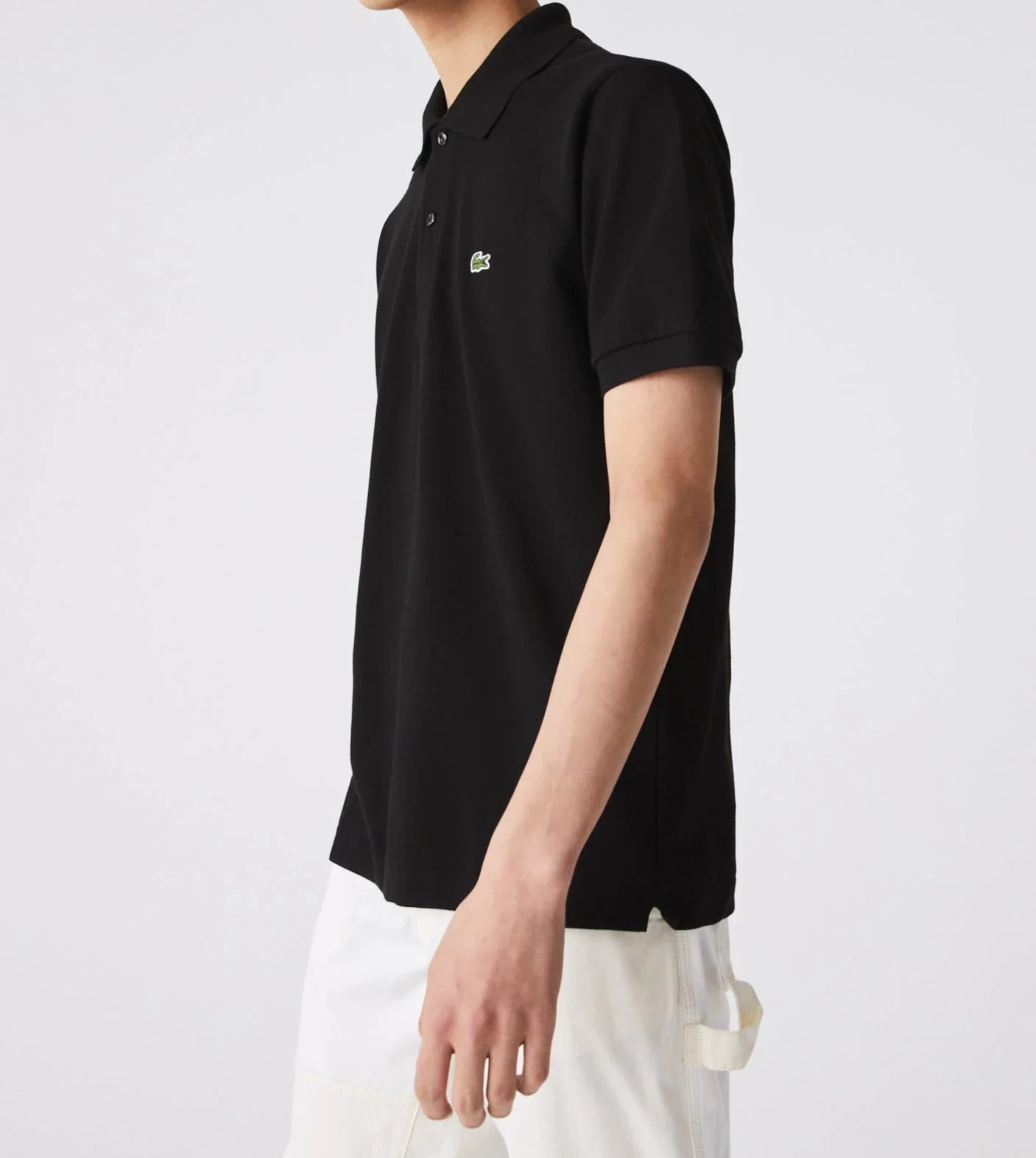 Camisa Gola Polo Lacoste Regular Fit Preta